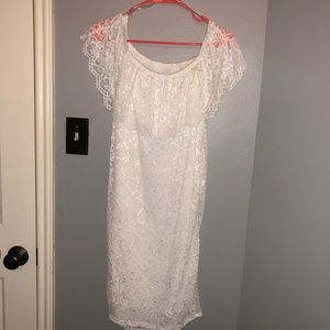 Off the shoulder maternity dress